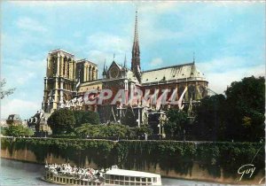 Modern Postcard Paris Apse of the Cathedral Notre Dame