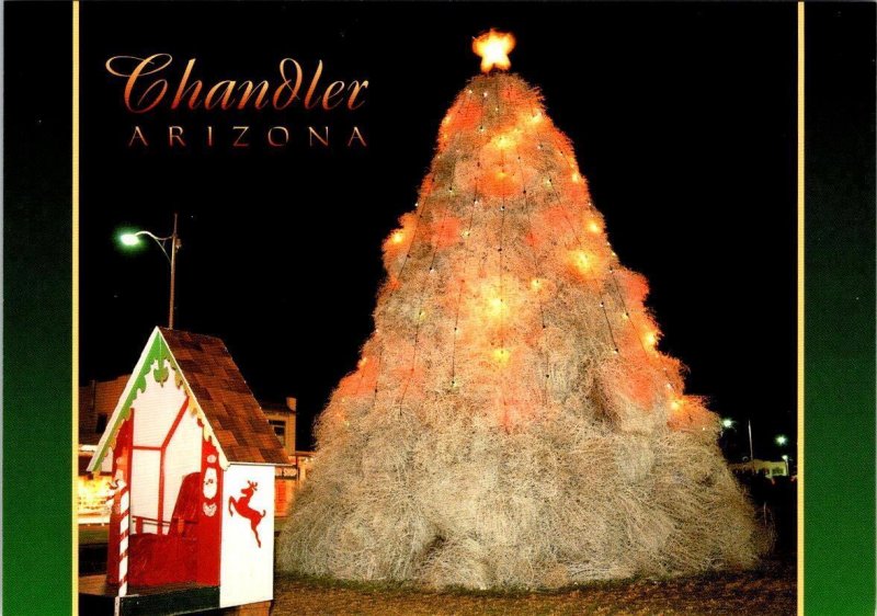 2~4X6 Postcards  Chandler, AZ Arizona  TUMBLEWEED CHRISTMAS TREE & STREET SCENES