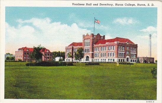 Voorhees Hall and Dormitory Huron College Huron South Dakota Curteich