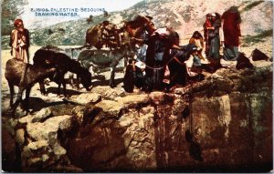 Israel Palestine Bedouins Drawing Water Palestine Postcard C033