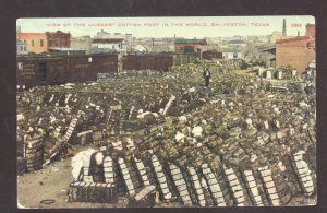 GALVESTON TEXAS WORLD'S LARGEST COTTON COMPRESS VINTAGE POSTCARD 1912