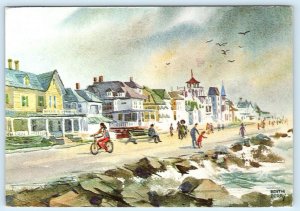 CAPE MAY, New Jersey NJ ~ OCEAN PROMENADE Edith Berry 1974 ~ 4x6 Postcard