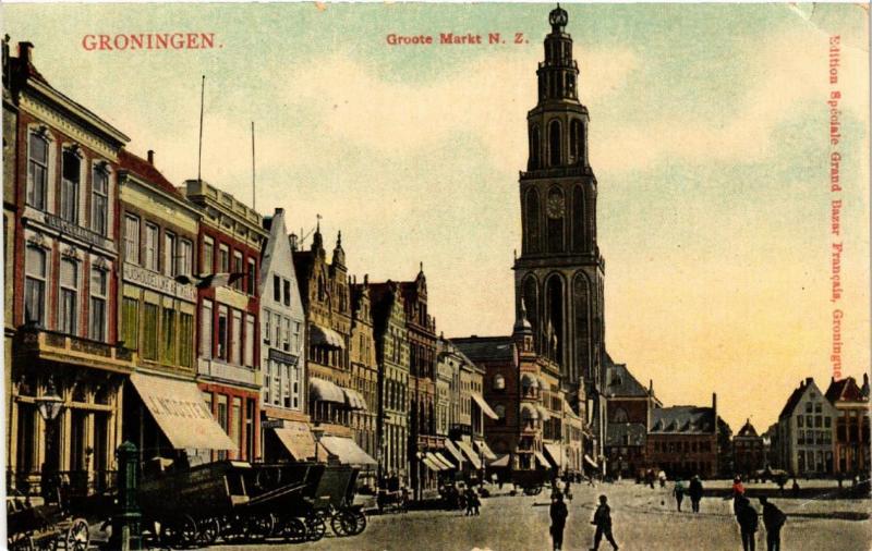 CPA AK GRONINGEN Groote markt N.Z. NETHERLANDS (604227)