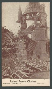 Ca 1914 Ruined French Chateau Destroyed By Germans In 1814 W/Data Mint