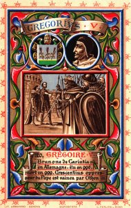 Religion The Vatican City Pope Grégoire V Art Vintage Postcard C376