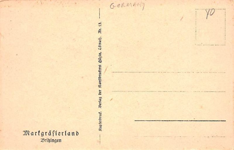 Britzingen Martgrafierland Germany Unused 