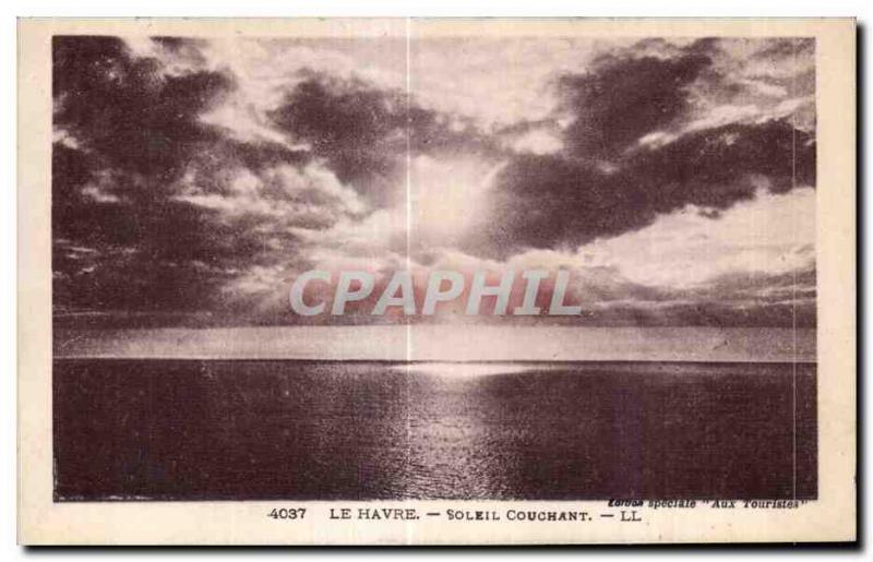 Old Postcard Le Havre Sunset