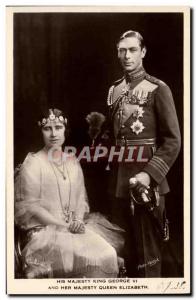 Old Postcard HM King George VI Queen Elizabeth