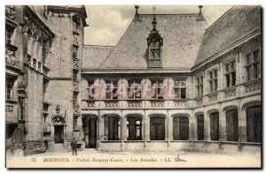 Old Postcard Bourges Palais Jacques Coeur Arcades