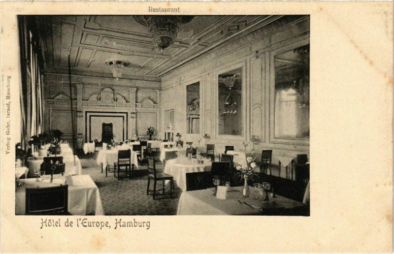 CPA AK Hamburg- Hotel de l'Europe, Restaurant GERMANY (888316)