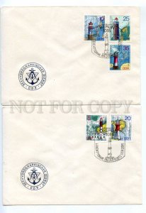 417316 EAST GERMANY GDR 1975 First Day covers Lighthouses