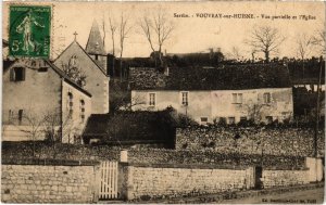 CPA Sarthe - Vouvray-sur-Huisne - Vue partielle et l'eglise (112511)