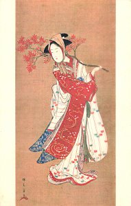 Japanese Girl with Maple Branch, Art Institute of Chicago, Postcard