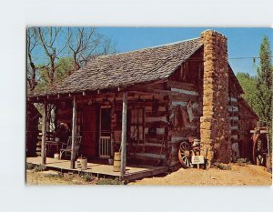 Postcard A Pioneer Log Cabin In The Ozarks