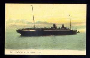 LS3415 - French Liner - CGT - La Touraine - LL postcard