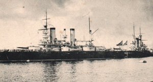 Imperial Russian Navy Battleship Sevastopol Poltava Antique Postcard