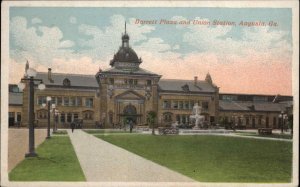 Augusta Georgia GA Union Railroad Train Station Depot Vintage Postcard