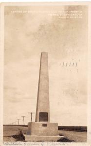 South Dakota SD Real Photo RPPC Postcard 1927 PIERRE Center of AMERICA Monument