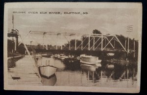 Vintage Postcard 1907-1915 Bridge Over Elk River, Elkridge, Maryland (MD)