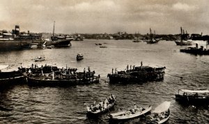 C. 1910-20's Colombo Harbor Sri Lanka Ships RPPC Real Photo Vintage Postcard Z4