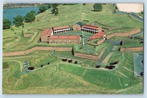 Baltimore Maryland Postcard Fort McHenry Aerial View Of Star Fort c1960 Vintage