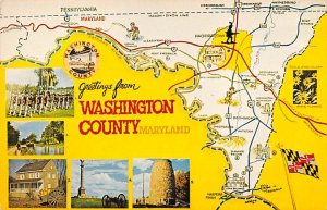 Gettings from Washington County Greetings from, Maryland MD