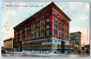 Butte Montana MT Postcard Hennessy Building And Annex Exterior View 1910 Antique