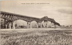 Pulaski Skyway over Hackensack River NJ New Jersey Unused Postcard G57