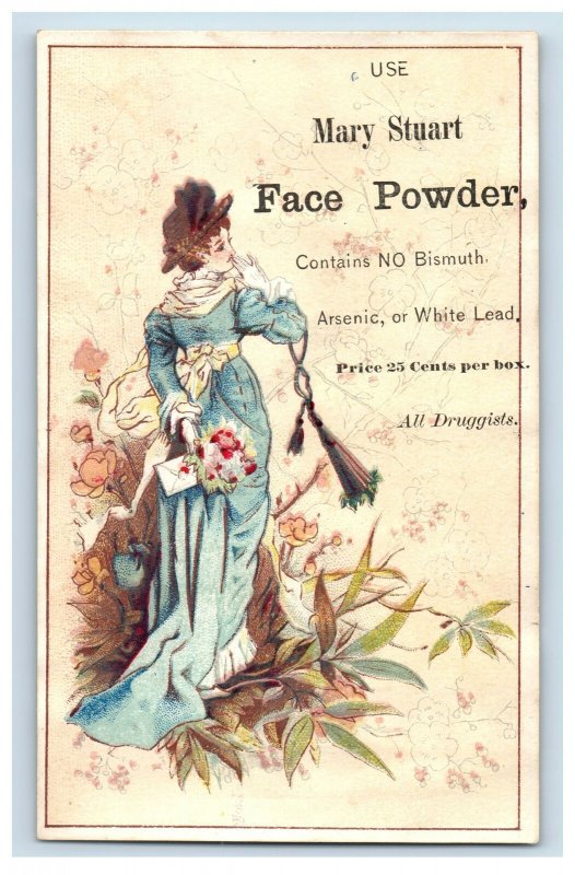 1880's Lovely Mary Stewart Face Powder Lot Of 3 Victorian Trade Card P130