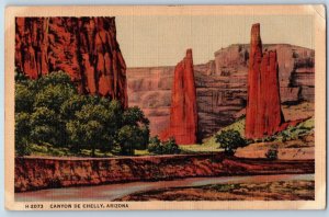 Canyon Chelly Arizona Postcard Richard Dean WWII Soldier Mail c1946 Fred Harvey