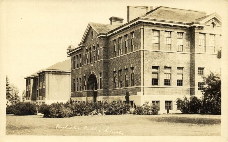 canada, PENTICTON B.C., Public School (1910s) RPPC Postcard