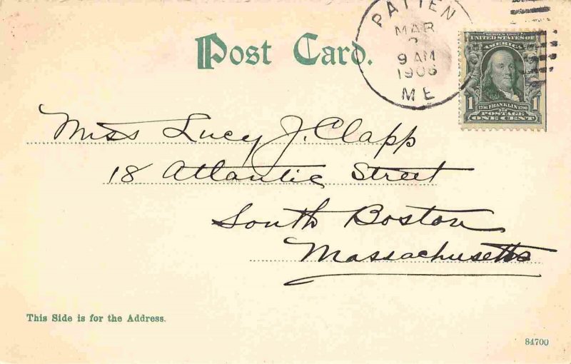 USS Georgia Battleship US Navy Ship Bath Maine 1906 postcard