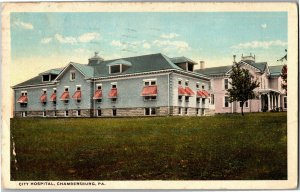 View of City Hospital, Chambersburg PA c1917 Vintage Postcard P28