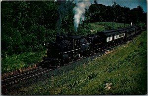 VINTAGE FRENCH MOUNTAIN NY DELAWARE & HUDSON 810 RAILWAY CHROME POSTCARD 38-169