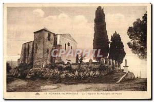 Bormes les Mimosas - La Chapelle St Francois de Paule - Old Postcard