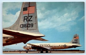 TRAVIS AIR FORCE BASE ~ C-141 Starlifter Aircraft GOLDEN GATE BRIDGE Postcard