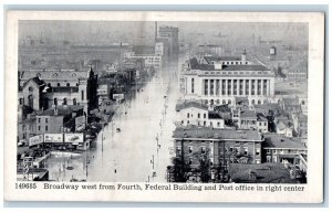 Broadway West Fourth Federal Building Post Office Flood Disaster KY Postcard