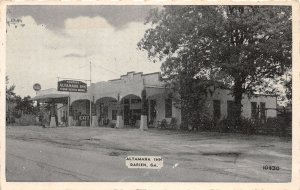 J63/ Darien Georgia Postcard c1940s Altamana Inn Gas Station  157