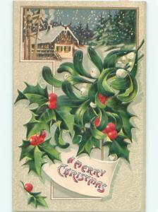 Divided-Back CHRISTMAS SCENE Great Postcard W9919