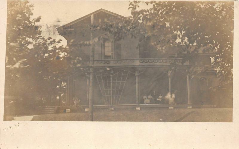 F24/ Keokuk Iowa Real Photo RPPC Postcard 1908 Home Porch