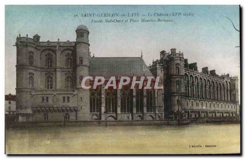 Old Postcard Saint Germain en Laye The Facade South West Castle