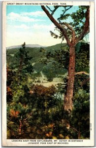 View East from Gatlinburg, Mt. Guyot, Great Smoky Mts TN Vintage Postcard I35