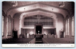 CHICAGO ~ Sanctuary TRINITY EVANGELICAL UNITED BRETHREN CHURCH Childs Postcard