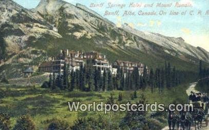 Banff Springs Hotel & Mt Rundle Banff, Alberta Canada Unused 