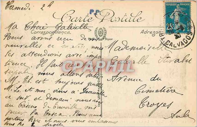 Old Postcard Trouville Casino Main Entree