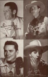 Cowboy Actor Multi 4 in 1 Arcade/Exhibit Card TOM KEANE JOHN KING DANNY THOMAS