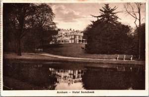 Netherlands Arnhem Hotel Sonsbeek Vintage Postcard C050