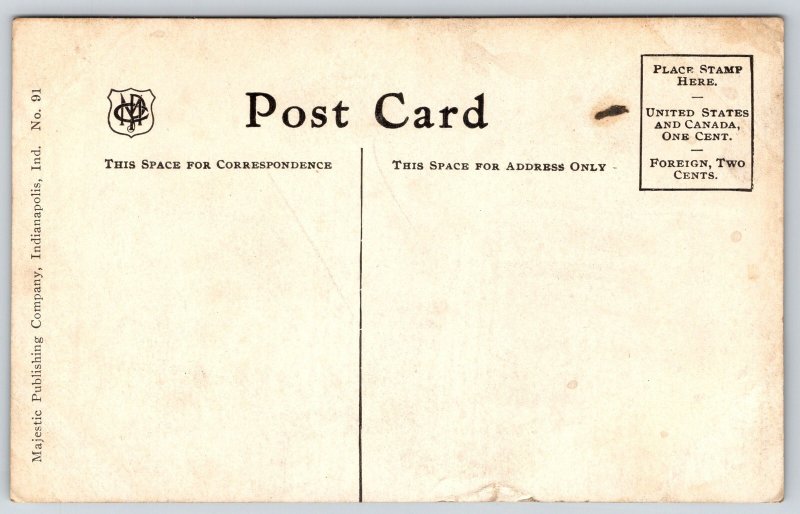 Indianapolis Indiana~Riverside Bathing Beach Panorama~Pavilion~c1910 Postcard