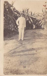 Panama Man Posing In Banana Plantation Photo