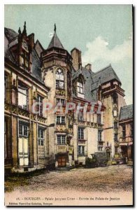 Postcard Old Palace Bourges jascques Heart Courthouse Entrance